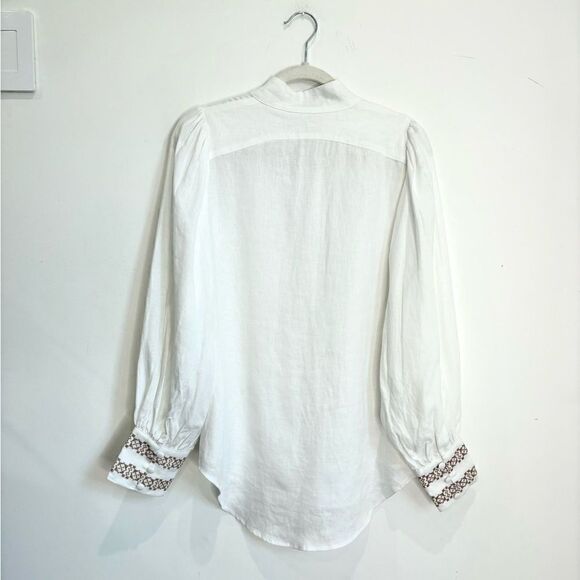 NWT Zoe Kratzmann 100% linen embroidered blouse - Picture 12 of 15